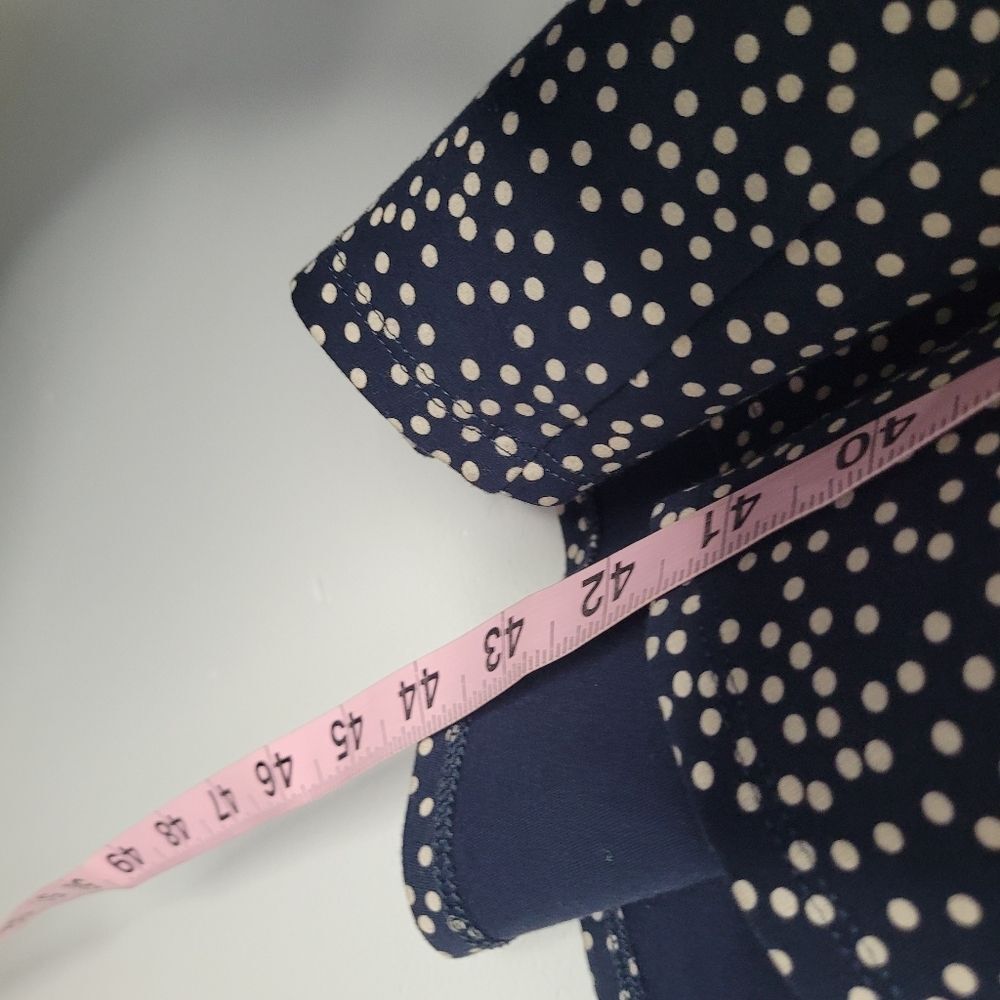 J. Jill Wearever collection navy beige polka-dot stretch plus size maxi dress 2x - Picture 6 of 6